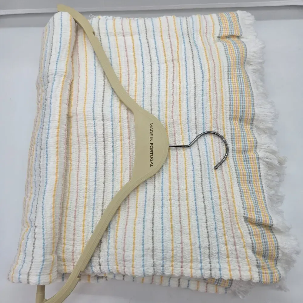 Inup Fine Linens Cotton Summer Throw/Blanket Waffle Weave Portugal NWT Pastels